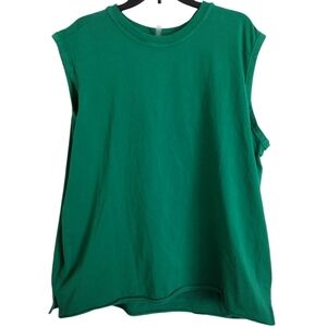 Free People Movement Green Sleeveless activewear pockets Top size medium